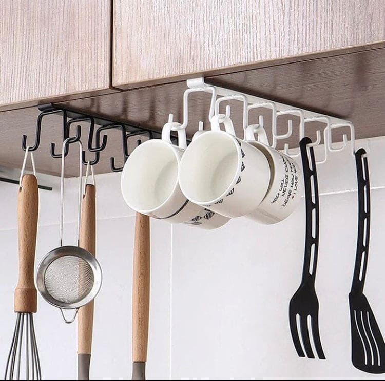 Clever Metal Hook Rack, Multi Hooks Mug Hook Rack Space Saving Quality Cabinet Hook Multifunctional Storage Holder Hanging Cup Holder Kitchen Organizer, Multifunctional Stuck Board Organizer, Under Cabinet Closet Hook Rack Clever Metal Hook Rack, Multi Hooks Mug Hook Rack Space Saving Quality Cabinet Hook Multifunctional Storage Holder Hanging Cup Holder Kitchen Organizer, Multifunctional Stuck Board Organizer, Under Cabinet Closet Hook Rack